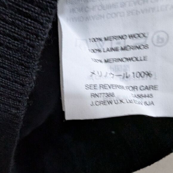 Jcrew black 💯 merino wrap cardigan sz S - Picture 5 of 5